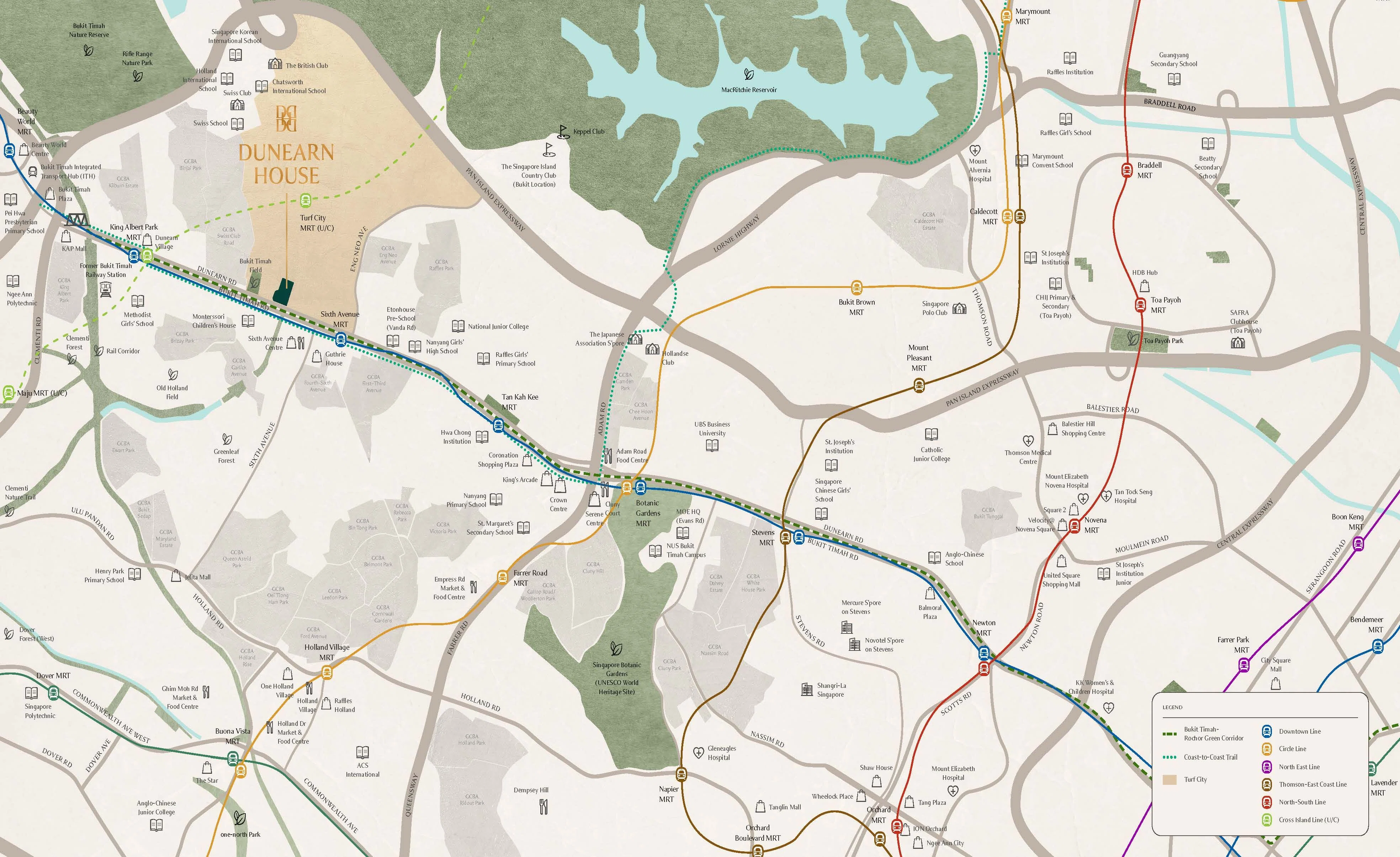 Dunearn House location map