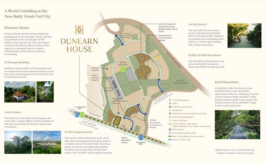 Bukit Timah Turf City masterplan near Dunearn House