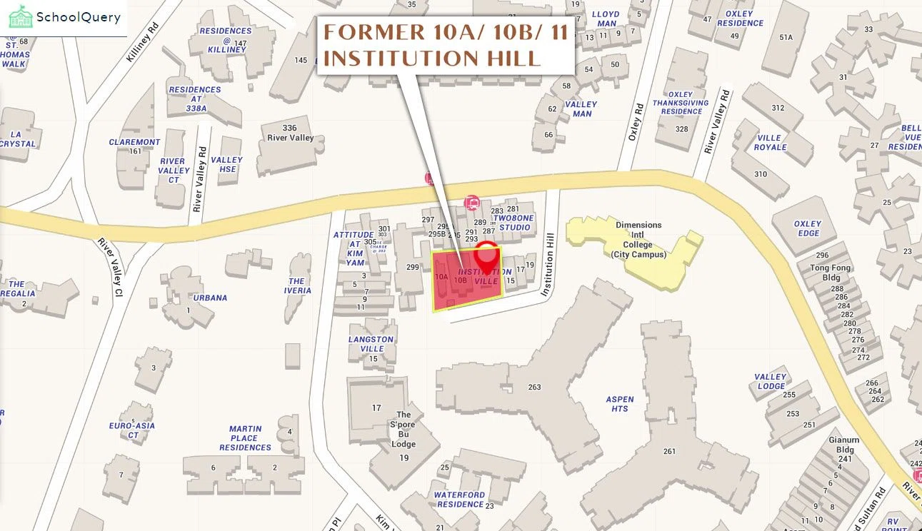Former 10A/ 10B/ 11 Institution Hill 2d location map Former 10A/ 10B/ 11 Institution Hill 2d location map