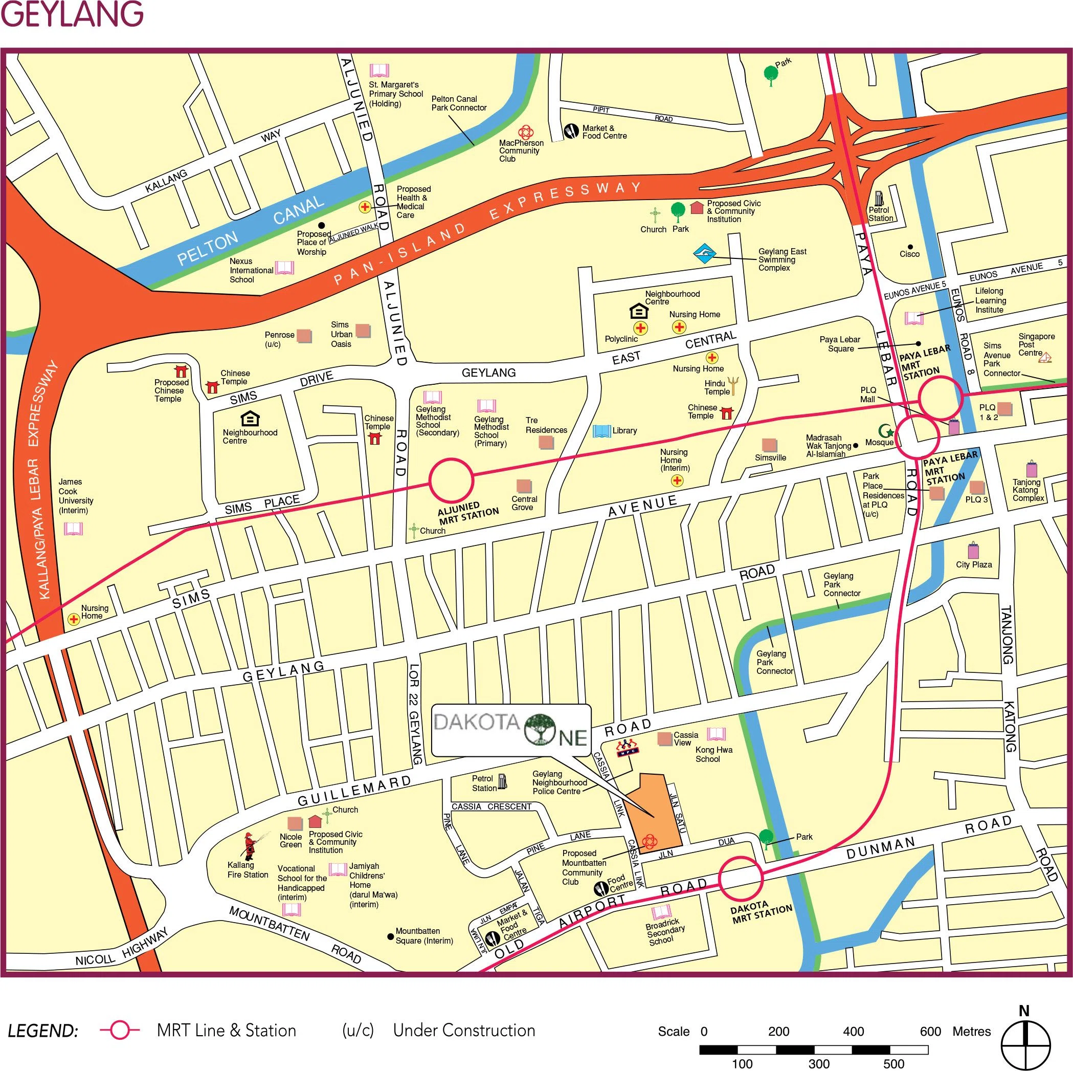 Dakota One 2d location map
