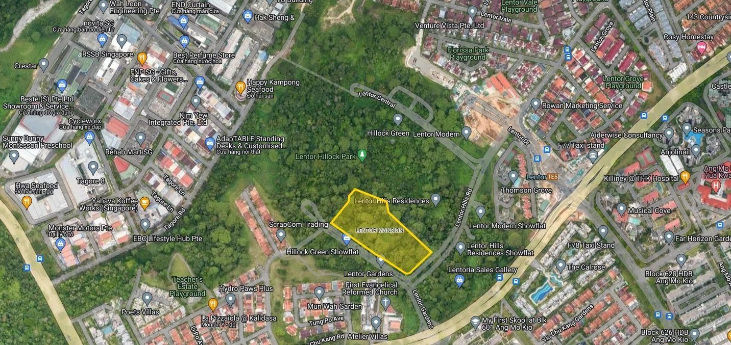 Lentor Mansion Location Map