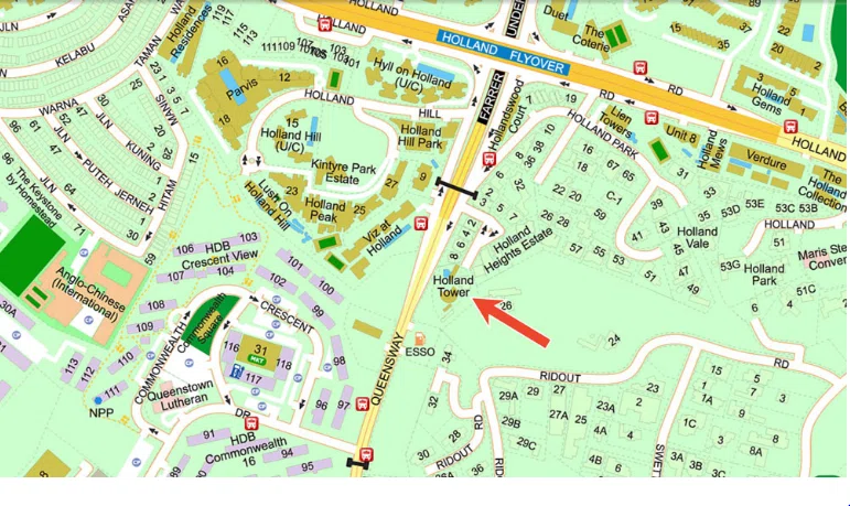 Holland Tower 2d location map