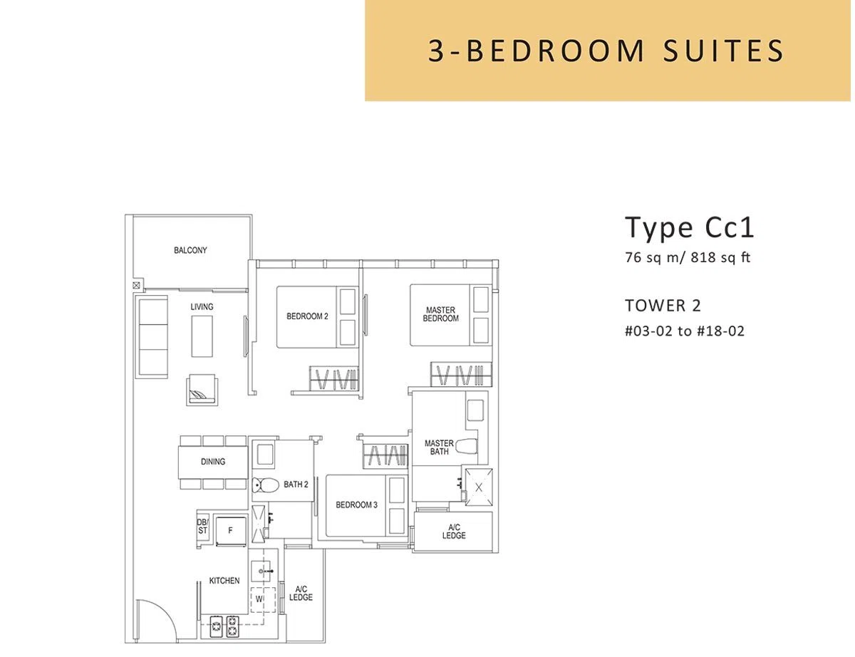 3 bed suites