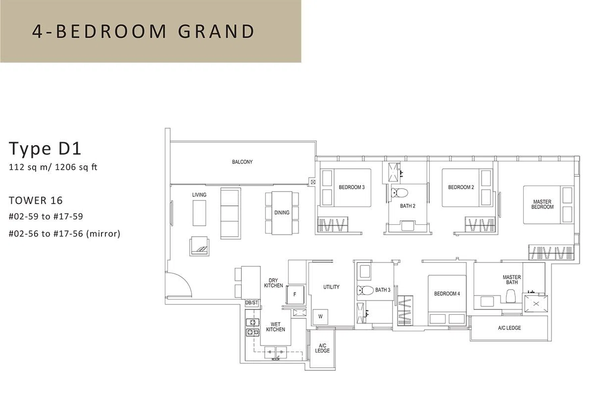 4 bed grand