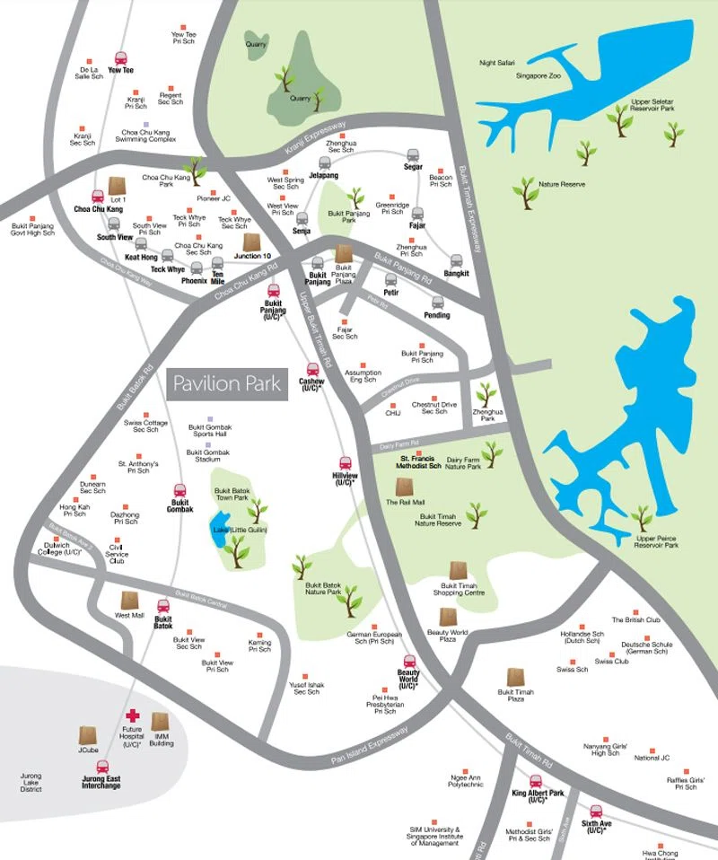 Pavilion Park's Location Map
