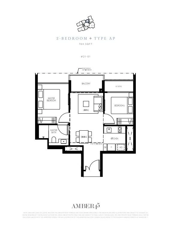 Amber 45 2 Bedroom - Type AP
