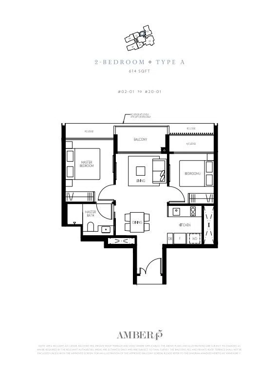 Amber 45 2 Bedroom - Type A