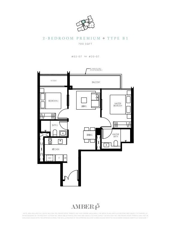 Amber 45 2 Bedroom Premium - Type B1