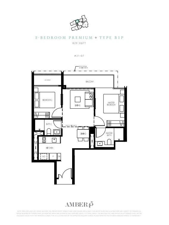 Amber 45 2 Bedroom Premium - Type B1P