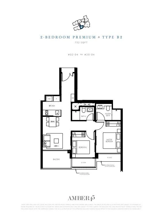 Amber 45 2 Bedroom Premium - Type B2
