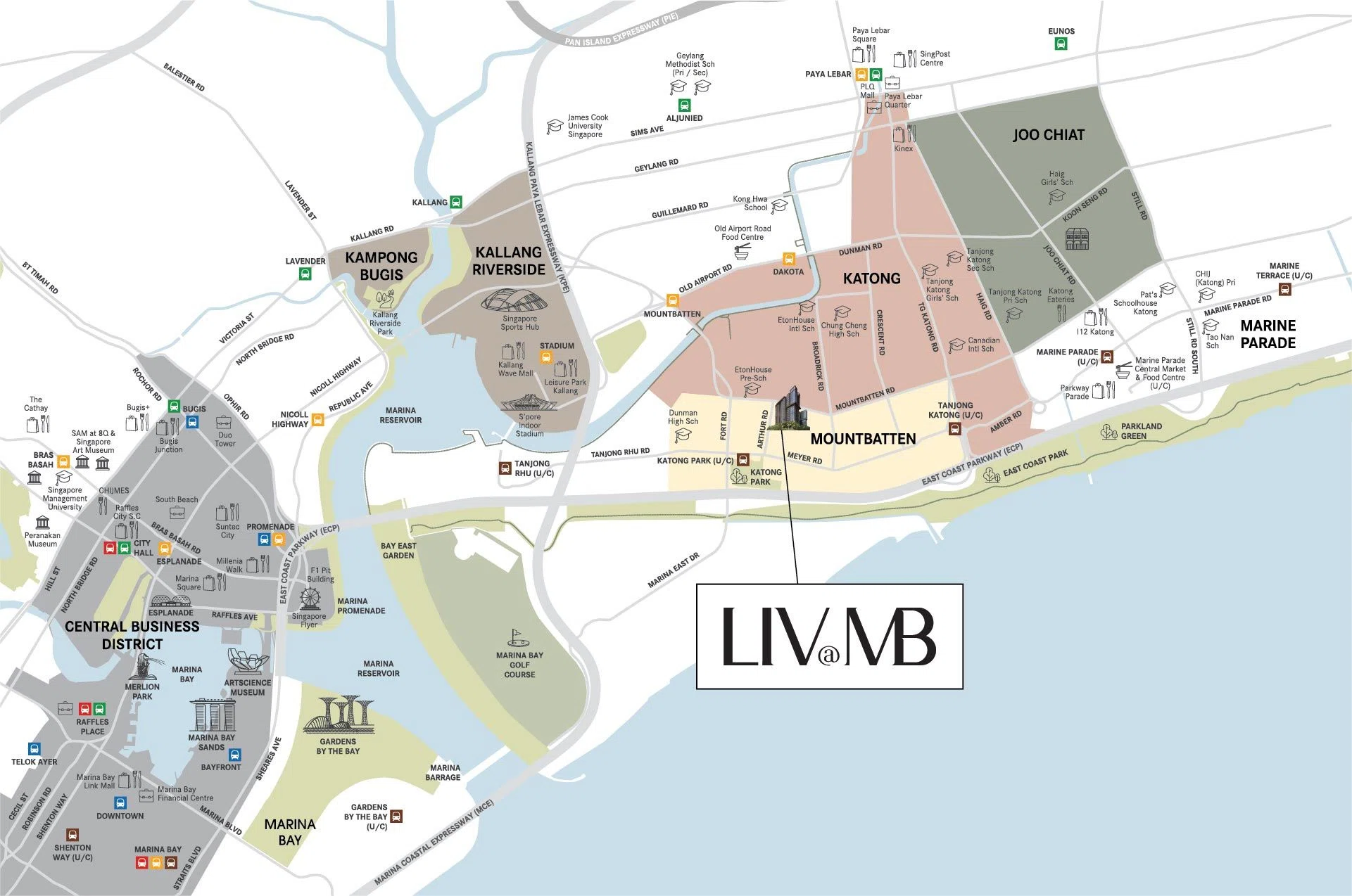 LIV @ MB's location map