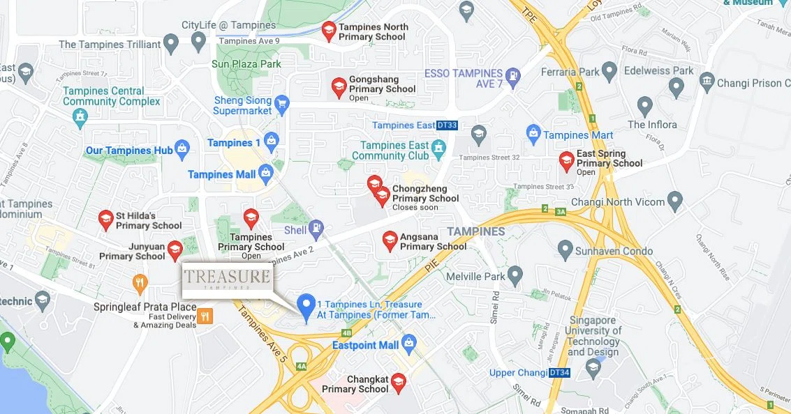 Prestigious primary schools around Treasure At Tampines