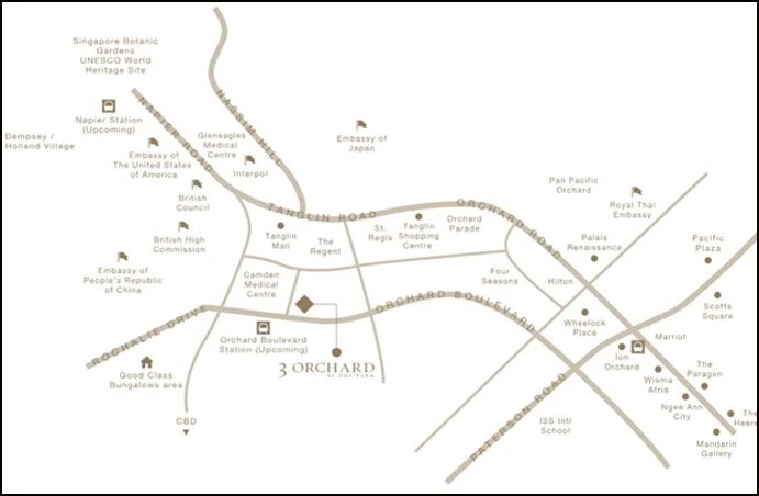 Orchard by The Park location map