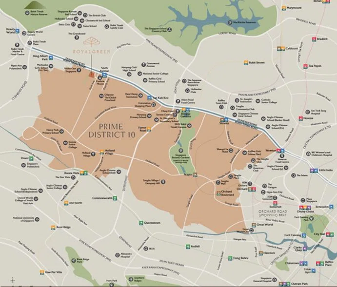 Royalgreen location map