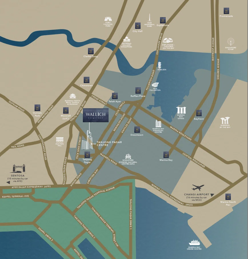 Wallich RESIDENCE location map