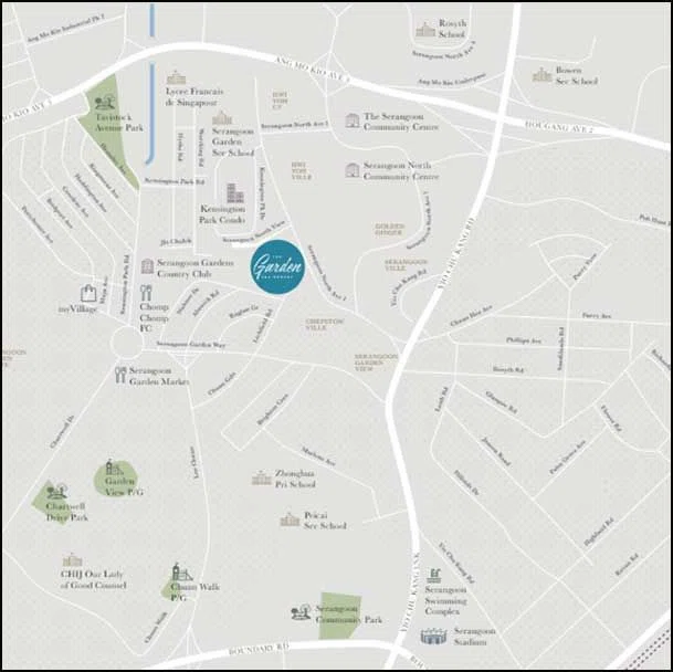 The Garden Residences location map