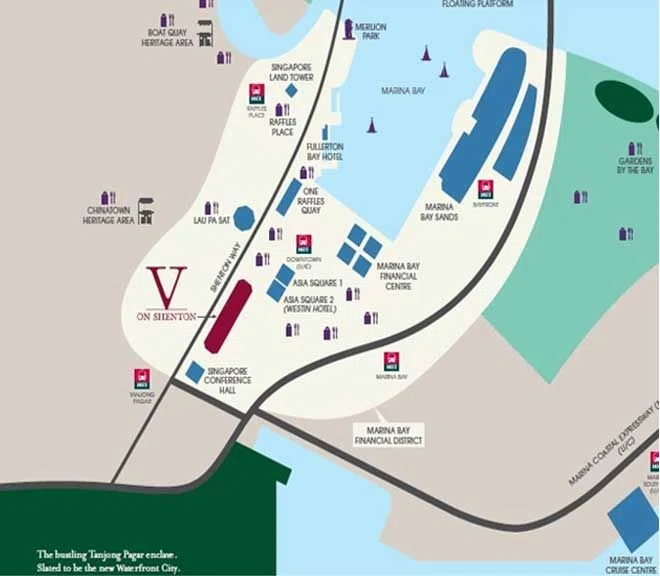 V on Shenton location map