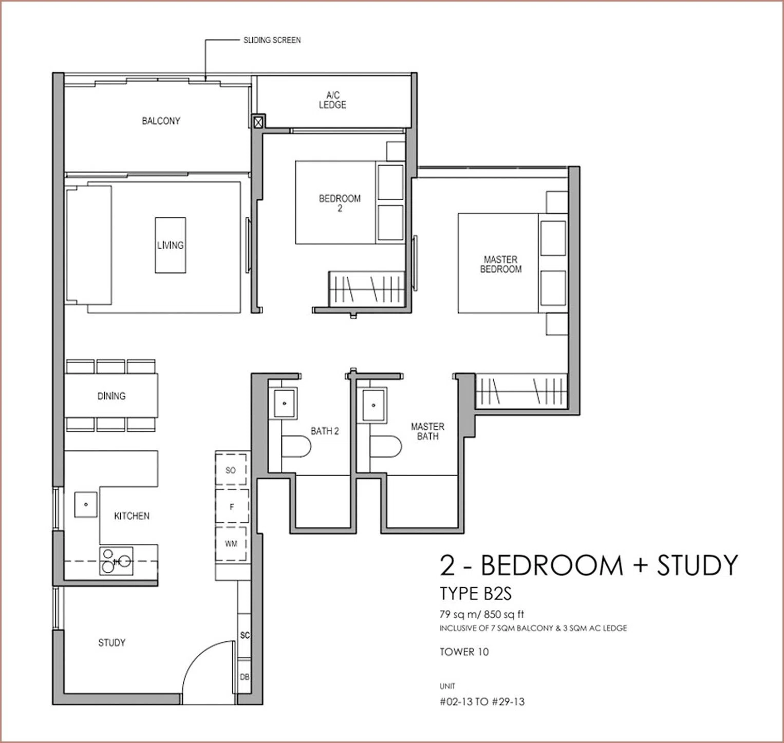 Martin Modern - 2 + 1 Bedroom (#26-13) for Sale
