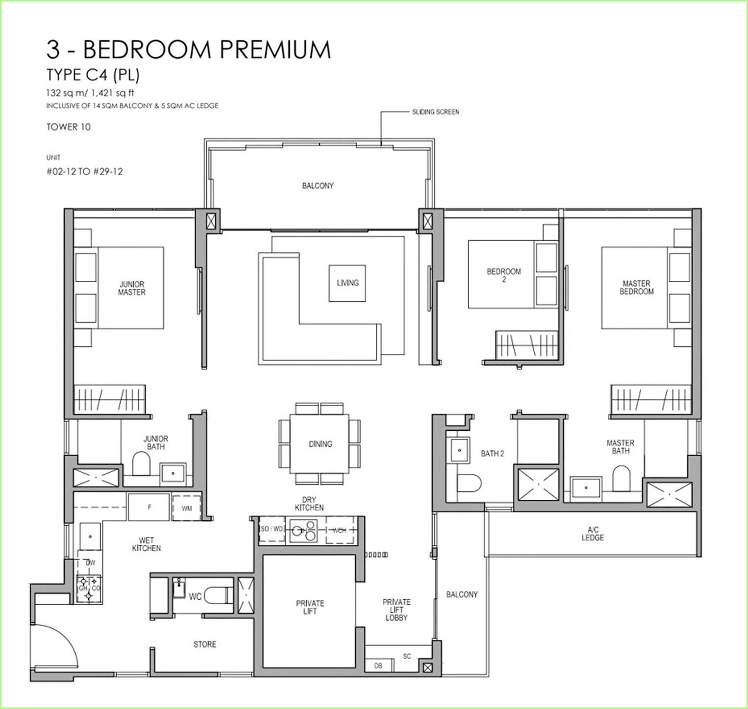 Martin Modern - 3 Bedroom Premium ( #04-12) for Sale